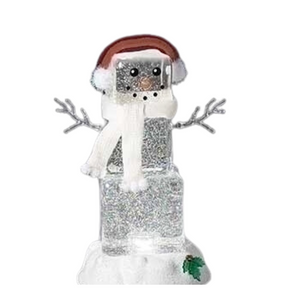 Snowman Cube with Earmuffs Water Lantern Snowman Cube with Earmuffs Water Lantern