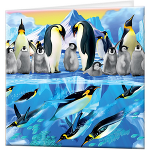 3D Penguin Plunge Blank Card 3D Penguin Plunge Blank Card