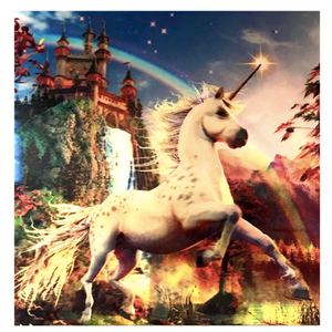 3D Unicorn Eve Star Blank Card