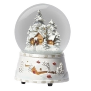 Snowy Cabin Musical Snow Globe Snowy Cabin Musical Snow Globe