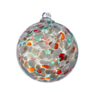 6in Calico Christmas Orb 6in Calico Christmas Orb