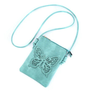 Aqua Butterfly Crossbody Cellphone Bag Aqua Butterfly Crossbody Cellphone Bag