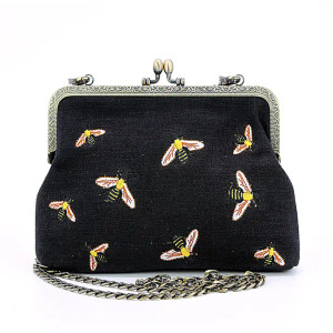 Black Bees Kisslock Bag Black Bees Kisslock Bag