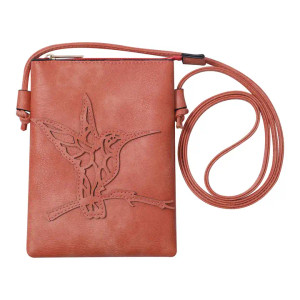 Coral Hummingbird Cut Crossbody Cellphone Bag Coral Hummingbird Cut Crossbody Cellphone Bag