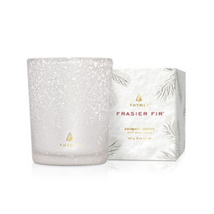 Frasier Fir Flocked Votive Candle Frasier Fir Flocked Votive Candle