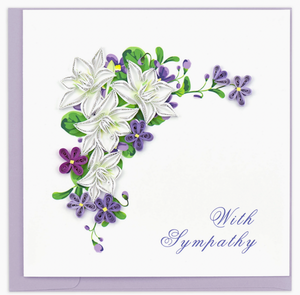 Flowers With Sympathy Quilling Card Flowers With Sympathy Quilling Card