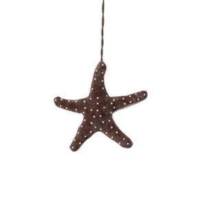 Brown Cotton Velvet Starfish Ornament Brown Cotton Velvet Starfish Ornament