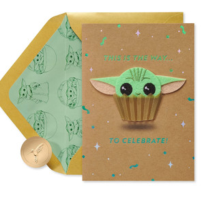 Baby Yoda Birthday Card Baby Yoda Birthday Card