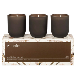 Woodfire Candle Trio Gift Set Woodfire Candle Trio Gift Set