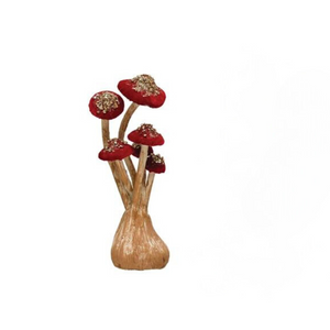 Red Multi Mushroom with Gold Glitter Red Multi Mushroom with Gold Glitter