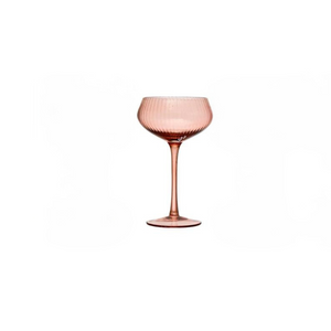 Pink Stemmed Coupe Champagne Glass Pink Stemmed Coupe Champagne Glass