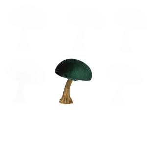 Green Velvet Mushroom with Resin Stem