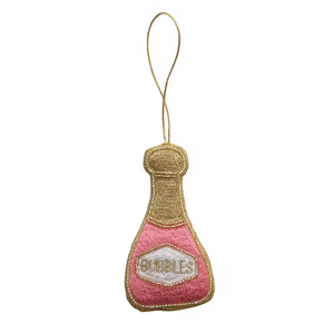 Fabric Champagne Bottle Ornament Fabric Champagne Bottle Ornament