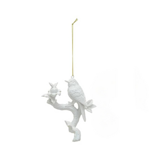 Bird with Wings Closed on Branch Resin Ornament Bird with Wings Closed on Branch Resin Ornament