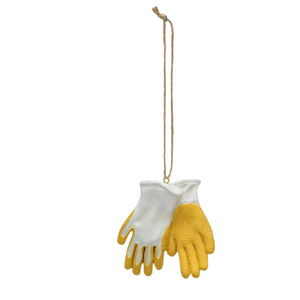 Dipped Yellow Glove Resin Ornament