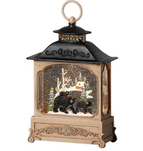 Bear Family Bronze LED Swirl Lantern Bear Family Bronze LED Swirl Lantern