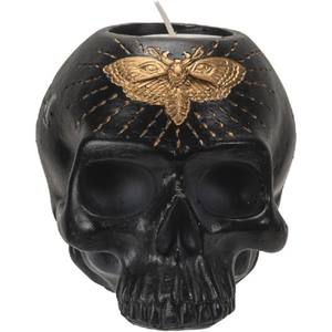 Black Skull Votive Candle Holder