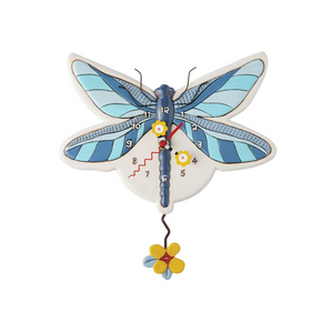 Blue Dragonfly Wall Clock Blue Dragonfly Wall Clock