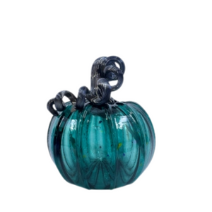 Mini Jewel Teal Glass Pumpkin Mini Jewel Teal Glass Pumpkin