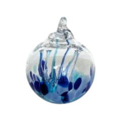 4in Cobalt with Blue Glass Wish Ball