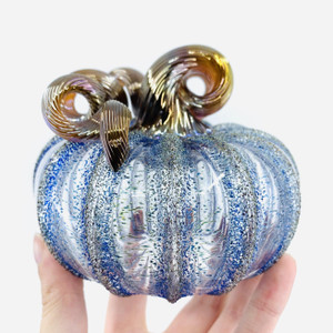 Coastal HCA Clear with Blue Glass Squat Pumpkin