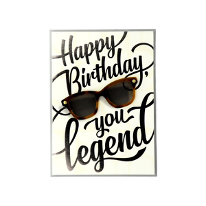 Legend Glasses Birthday Card