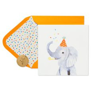 Birthday Hat Elephant Birthday Card Birthday Hat Elephant Birthday Card