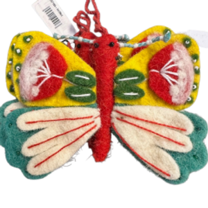 Dragonfly with Blue and Yellow Tipped Wings Ornament Dragonfly with Blue and Yellow Tipped Wings Ornament