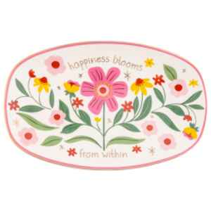 Happiness Blooms Oval Trinket Dish Happiness Blooms Oval Trinket Dish