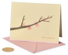 Branch with Blooms Sympathy Card