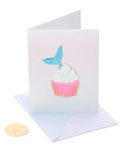 Mermaid Tail Cupcake Birthday Card Mermaid Tail Cupcake Birthday Card