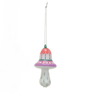 Purple and Red Mushroom Glass Ornament Purple and Red Mushroom Glass Ornament