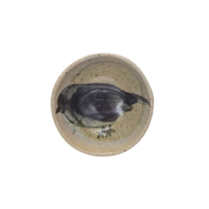 Round Stoneware Bird Dish Round Stoneware Bird Dish