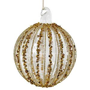 Ball With Gold Diamonds Ornament