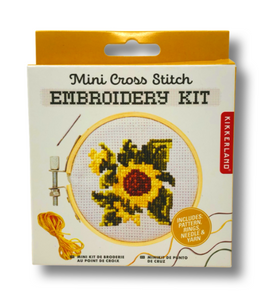Mini Cross Stitch Embroidery Kit Sunflower