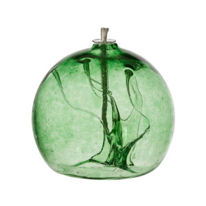 6in Olde English Witch Ball Green Oil Lamp 6in Olde English Witch Ball Green Oil Lamp