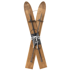 Holiday Ski- Natural Wood