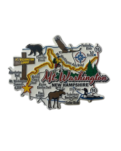 Mt Washington Map Magnet
