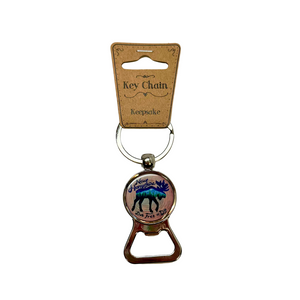Painted Moose Key Chain & Bottle Opener Painted Moose Key Chain & Bottle Opener