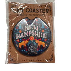 Car Coaster NH Moose Folk Art Car Coaster NH Moose Folk Art