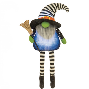 Gnome Shelf Sitter With A Broom