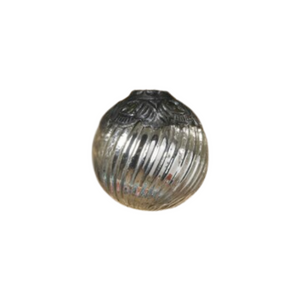 Silver Swirl Pattern Glass Ornament Silver Swirl Pattern Glass Ornament