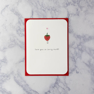 Love You Berry Much Valentine's Day Card