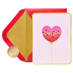 Ombre Heart Balloon Valentine's Card