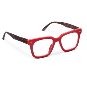 Starlet Red Leopard Tortoise Blue Light Reading Glasses 2.50
