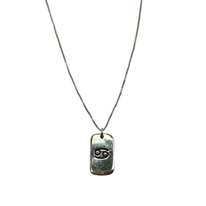 Silver Zodiac Cancer Necklace Silver Zodiac Cancer Necklace