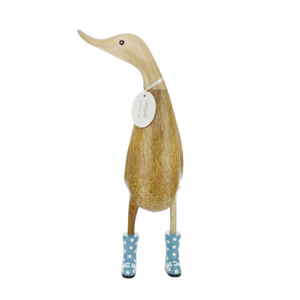 Lg Welly Ducklet Spotty Blue Boots