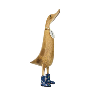 Navy Floral Boots Ducklet Navy Floral Boots Ducklet