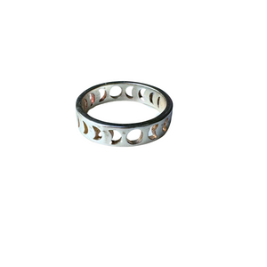Moon Phase Band Silver Ring S6 Moon Phase Band Silver Ring S6