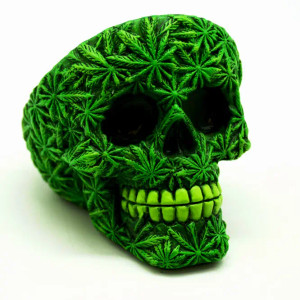 Tall Weed Skull Ashtray Tall Weed Skull Ashtray